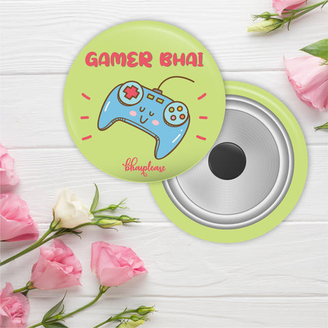 Gamer Bhai Round Fridge Magnet