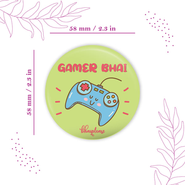 Gamer Bhai Round Fridge Magnet