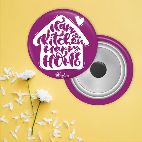 Happy Kitchen Happy Hour Round Fridge Magnet