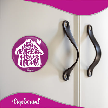 Happy Kitchen Happy Hour Round Fridge Magnet