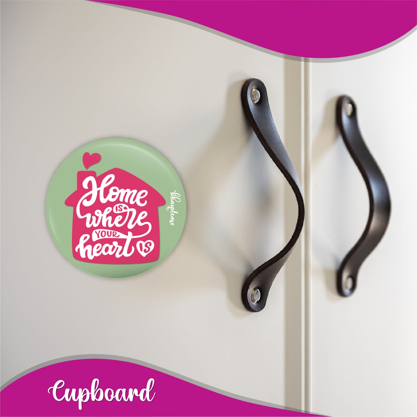 Home is where your heart is Round Fridge Magnet
