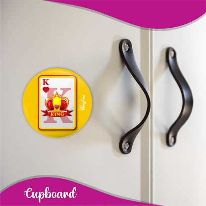 King Round Fridge Magnet