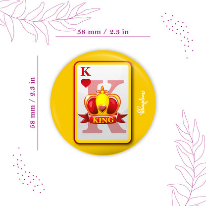 King Round Fridge Magnet