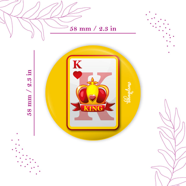 King Round Fridge Magnet