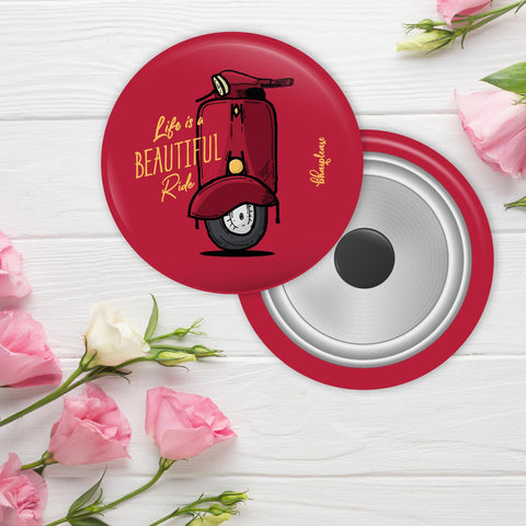 Life is beautiful Round Fridge Magnet
