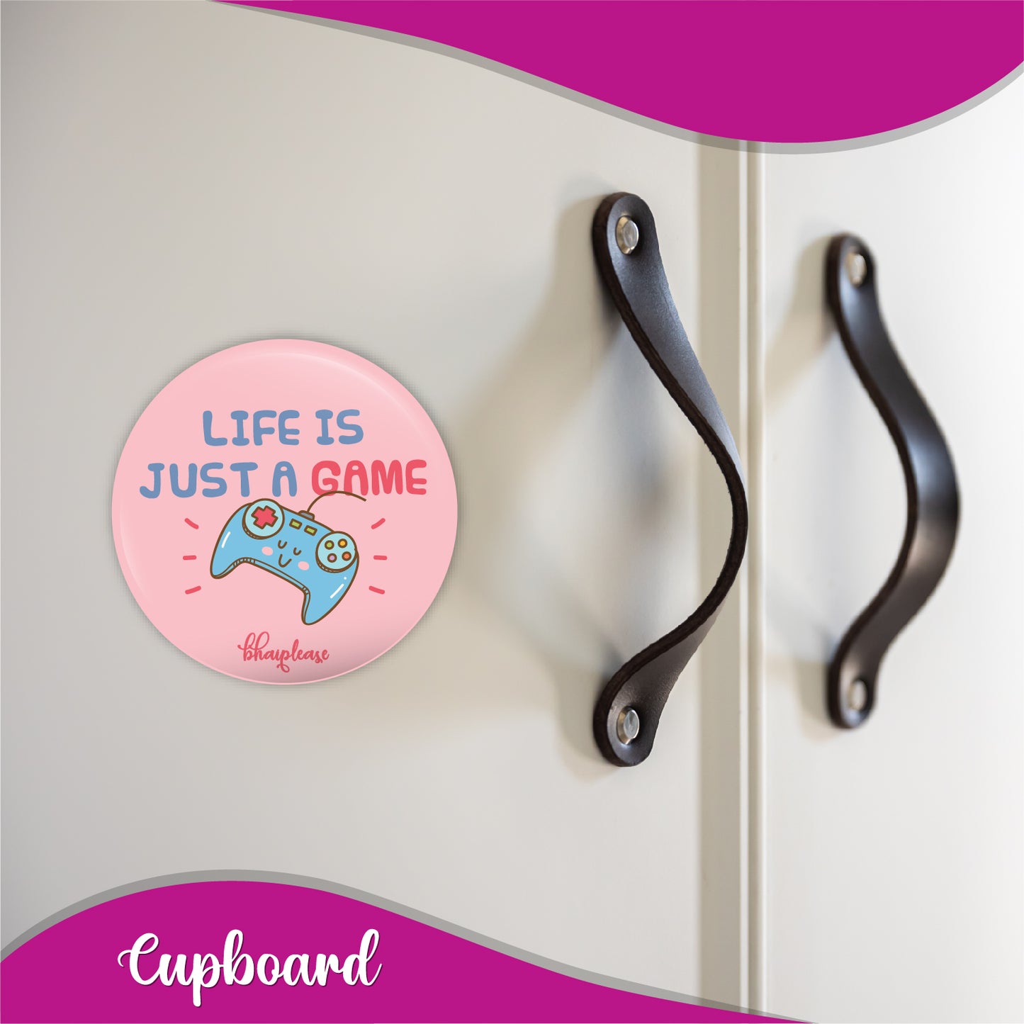 Life is just a game Round Fridge Magnet