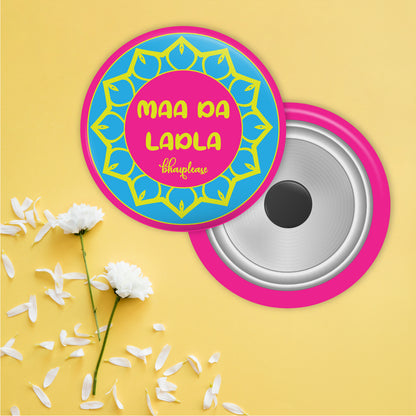 Maa Da Ladla Round Fridge Magnet