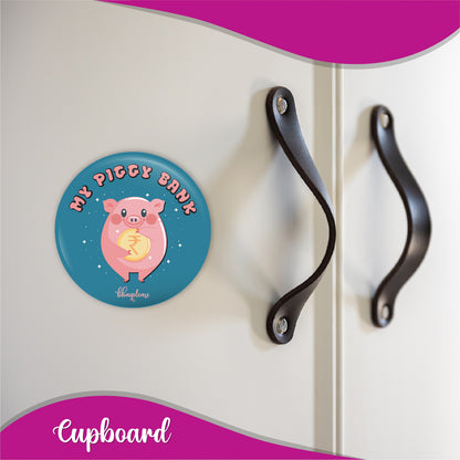 My Piggy Bank Round Fridge Magnet