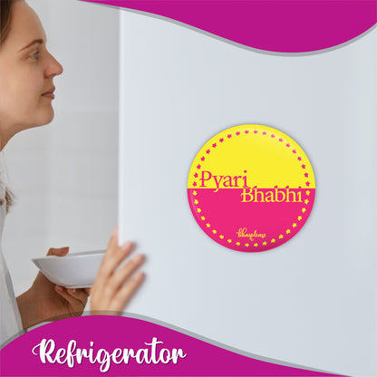 Pyari Bhabhi Round Fridge Magnet