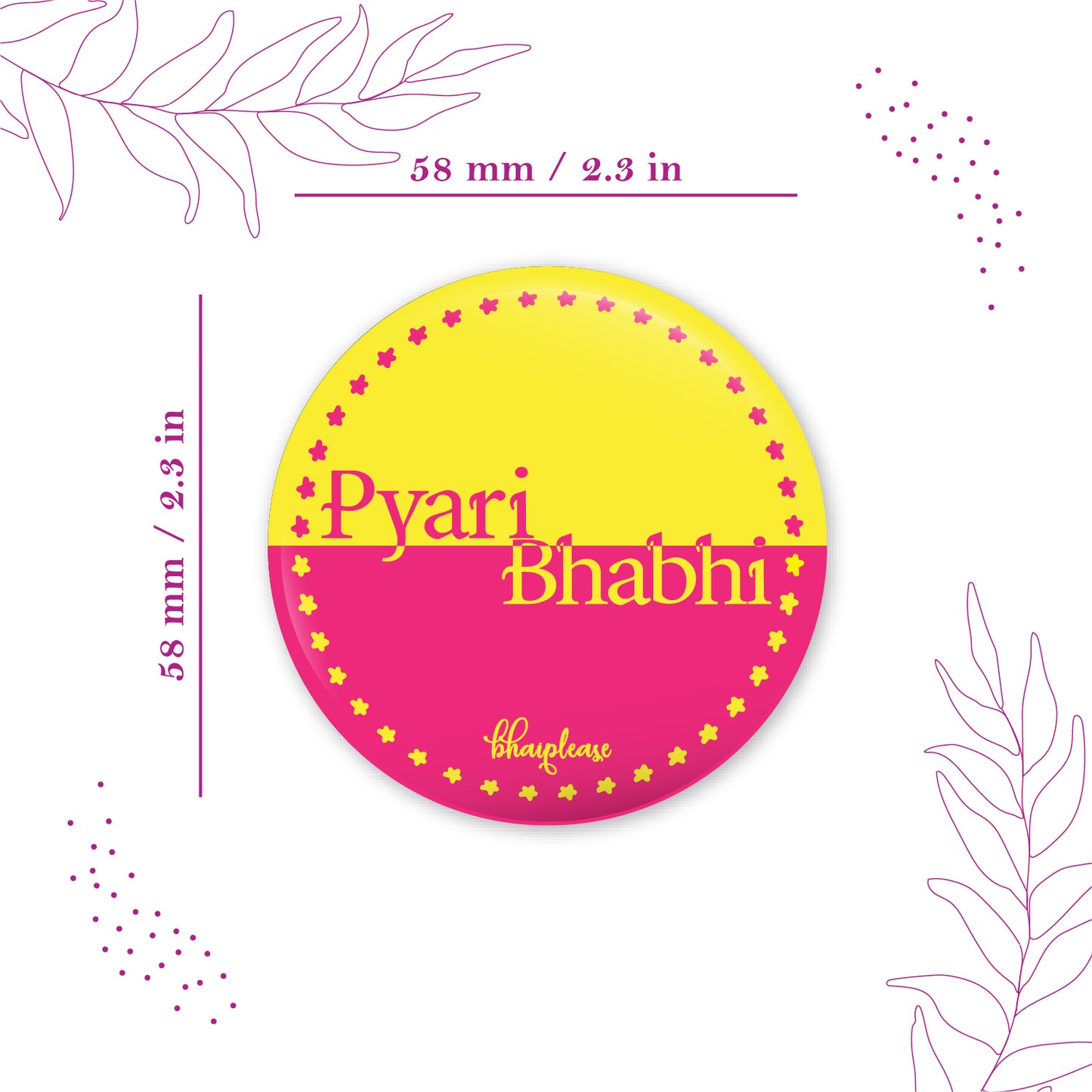 Pyari Bhabhi Round Fridge Magnet