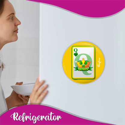 Queen Round Fridge Magnet