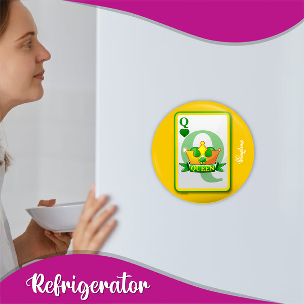 Queen Round Fridge Magnet