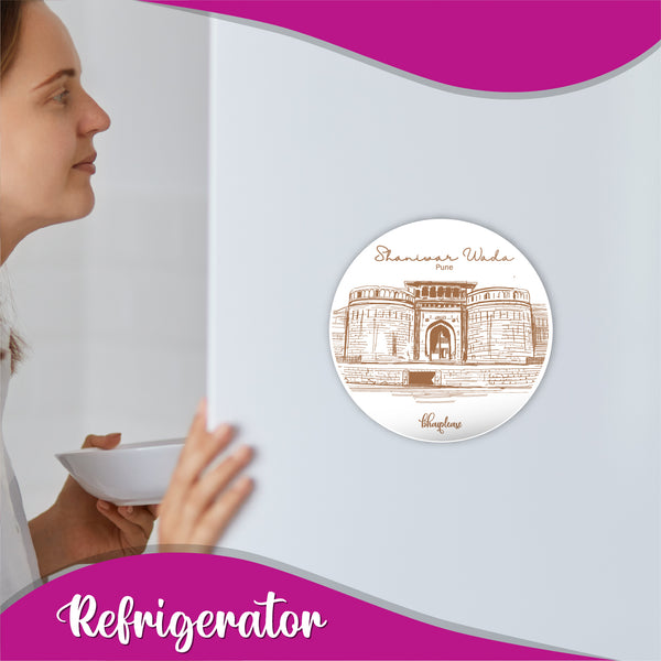 Shaniwar Wada Round Fridge Magnet
