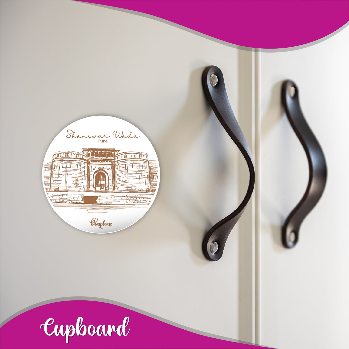 Shaniwar Wada Round Fridge Magnet