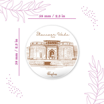 Shaniwar Wada Round Fridge Magnet