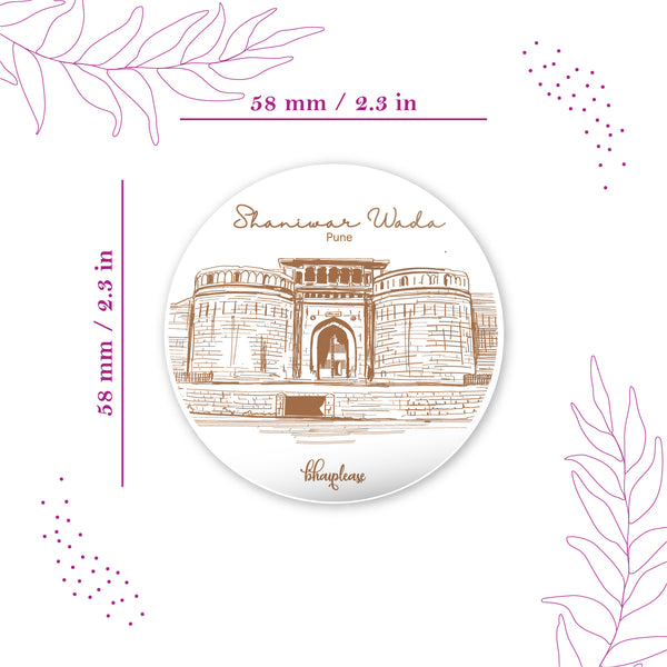Shaniwar Wada Round Fridge Magnet