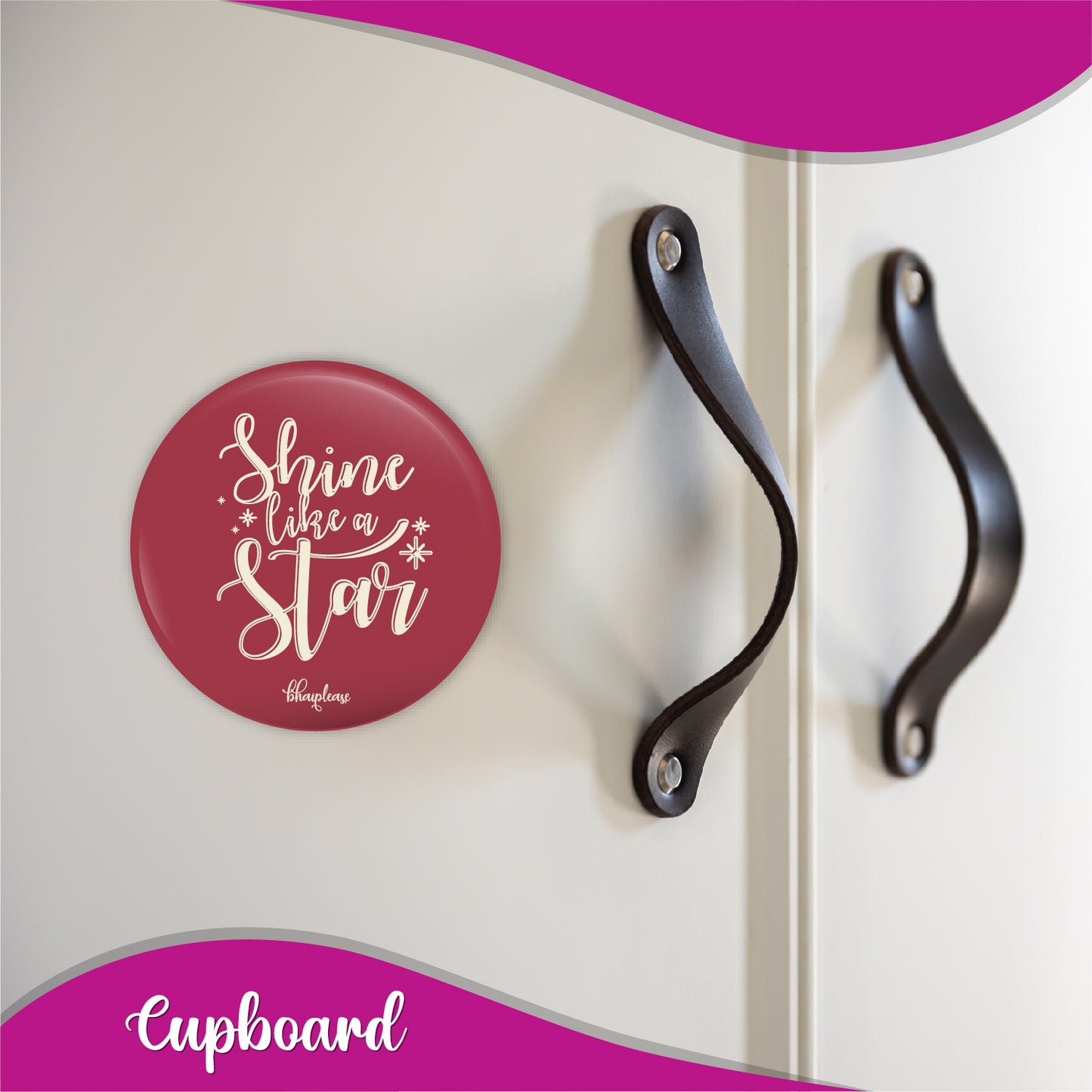 Shine like a star Round Fridge Magnet