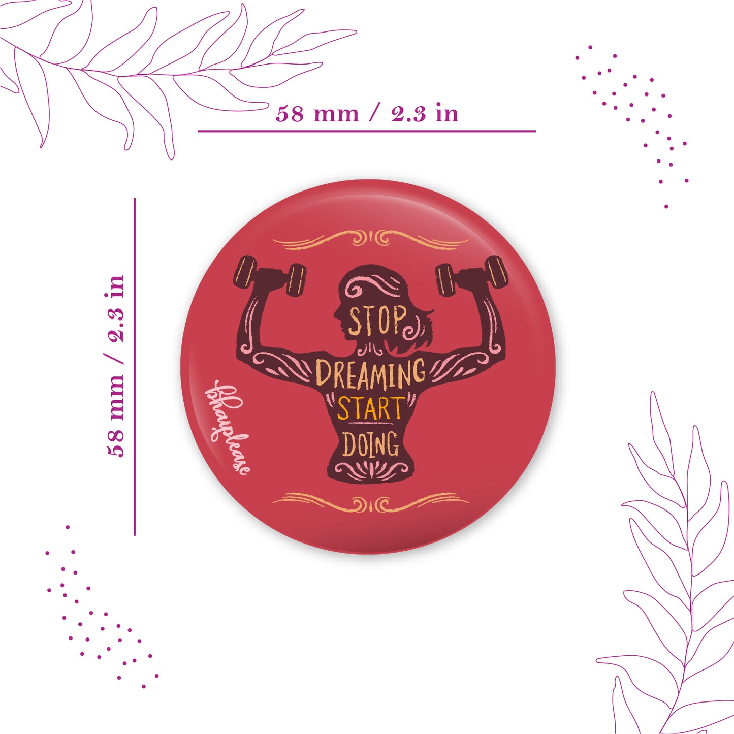 Stop Dreaming Start Doing Fridge Magnet