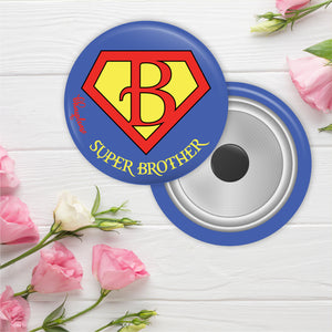 Superman Brother Round Fridge Magnet