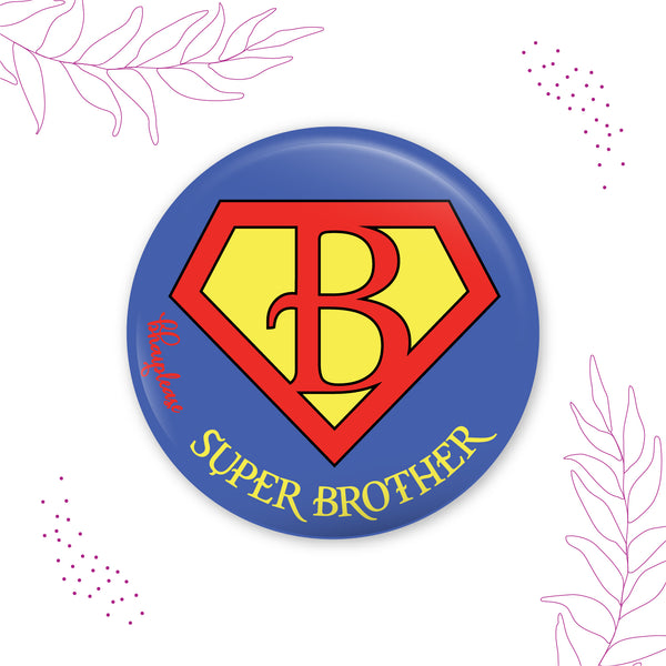 Superman Brother Round Fridge Magnet