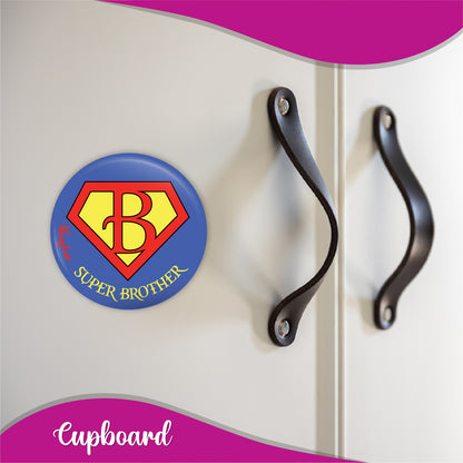 Superman Brother Round Fridge Magnet