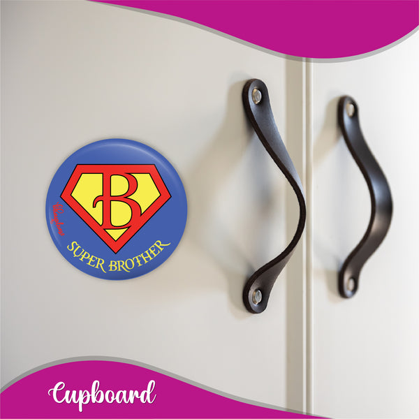 Superman Brother Round Fridge Magnet