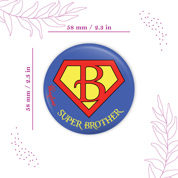 Superman Brother Round Fridge Magnet