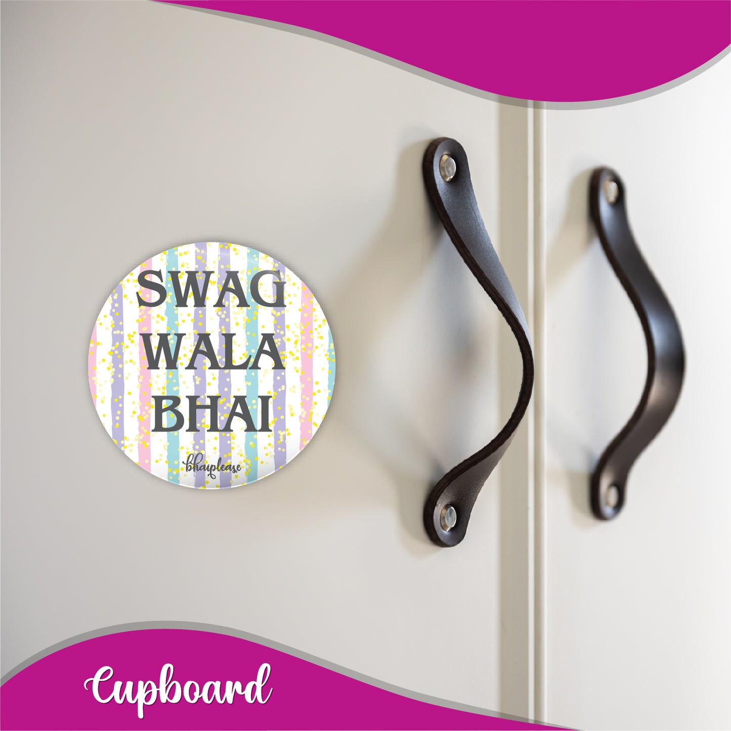 Swag wala bhai Round Fridge Magnet