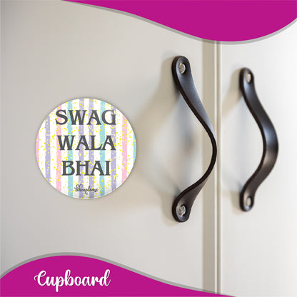 Swag wala bhai Round Fridge Magnet