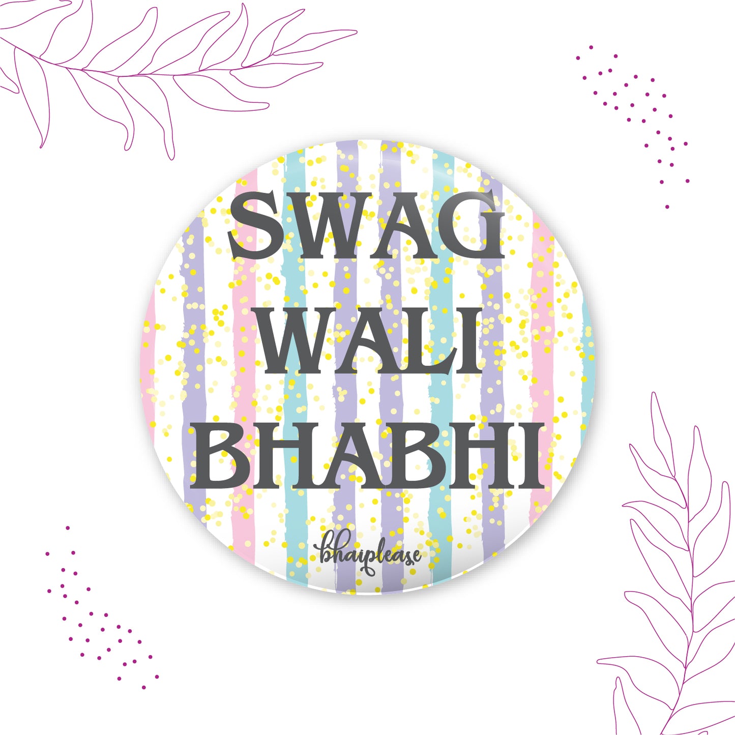 Swag wali bhabhi Round Fridge Magnet