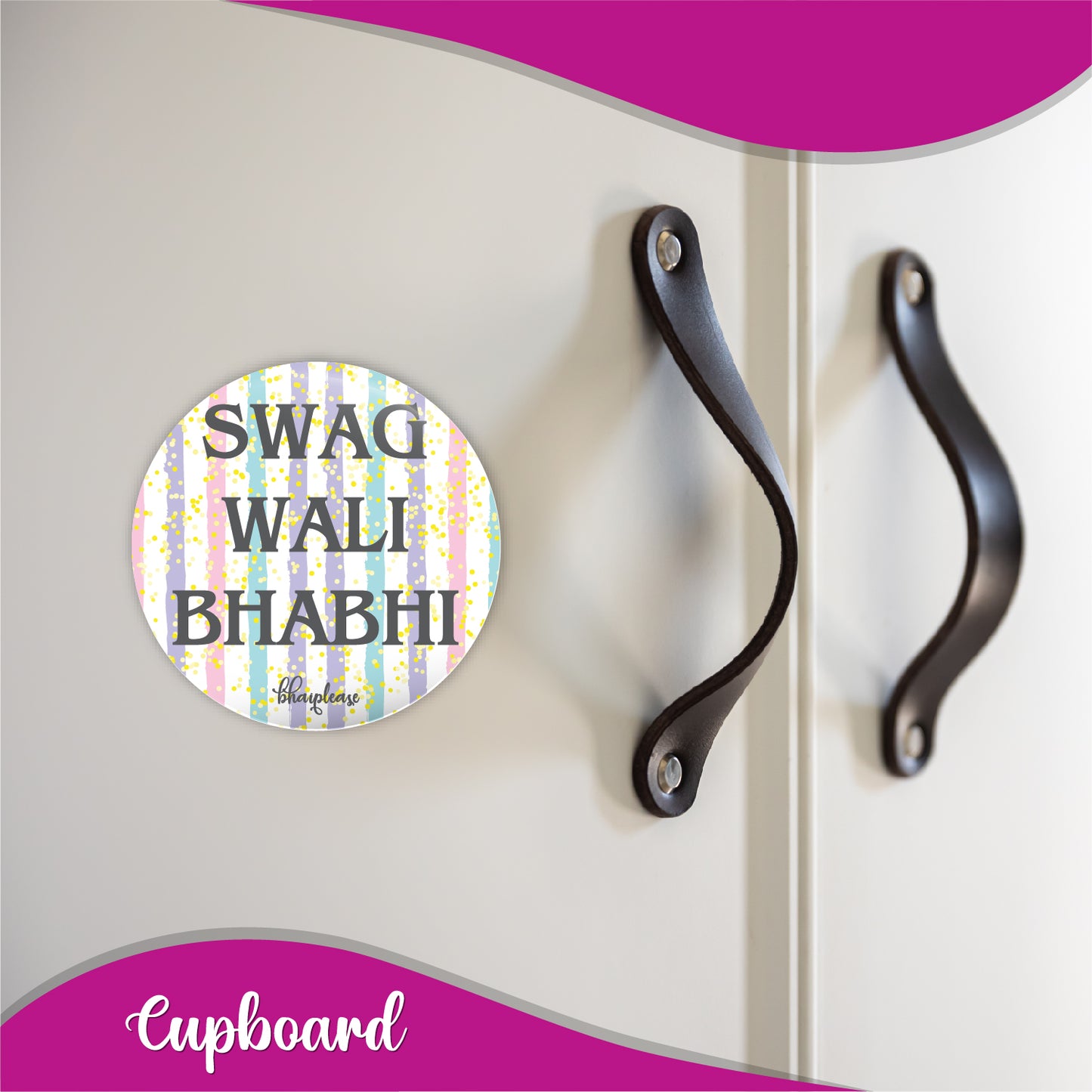 Swag wali bhabhi Round Fridge Magnet