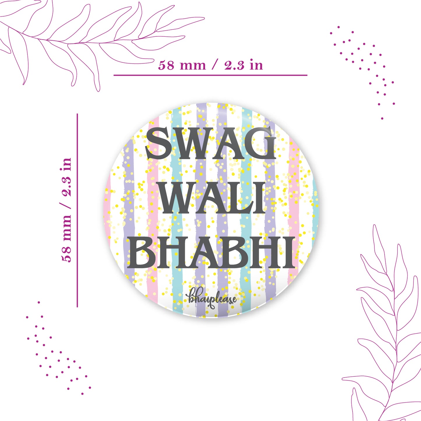 Swag wali bhabhi Round Fridge Magnet