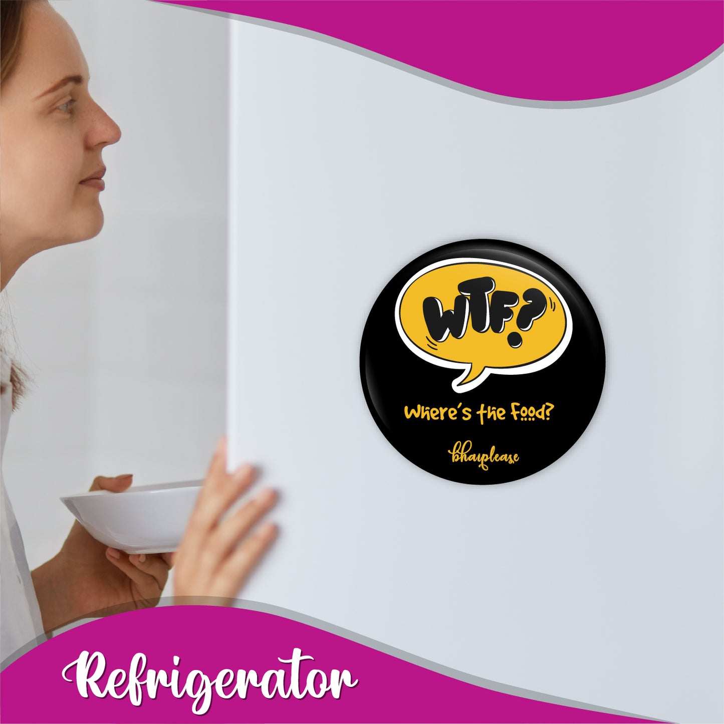 WTF Where is The Food Fridge Magnet