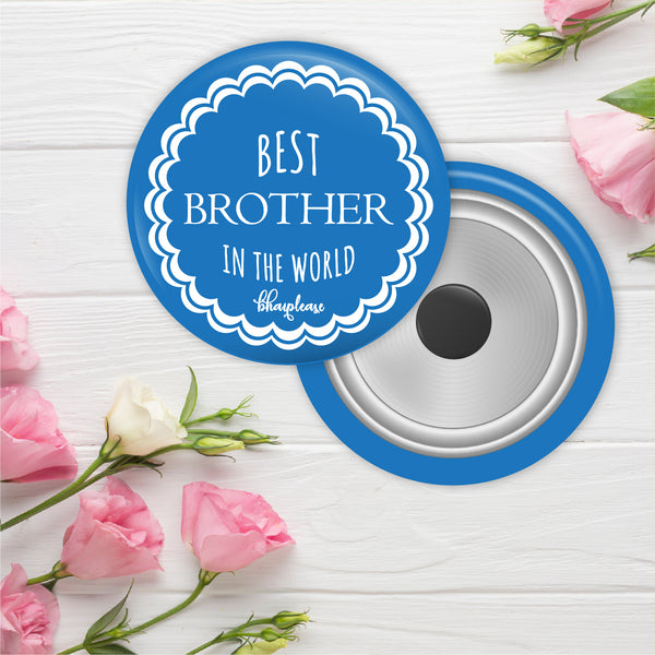 World's Best Brother Round Fridge Magnet