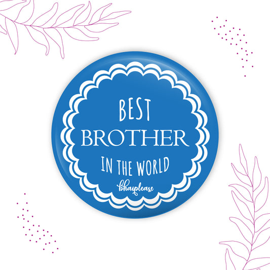 World's Best Brother Round Fridge Magnet