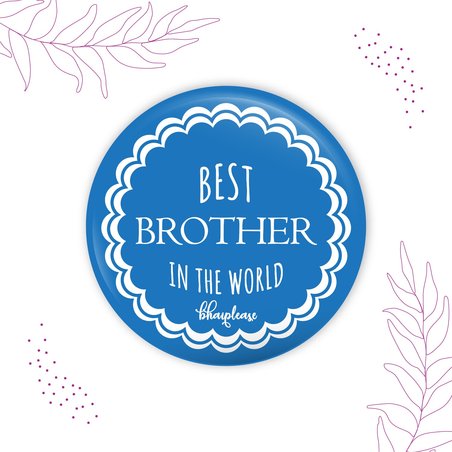 World's Best Brother Round Fridge Magnet