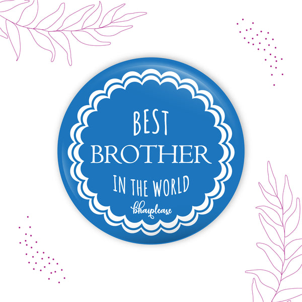 World's Best Brother Round Fridge Magnet