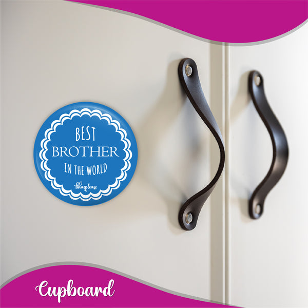 World's Best Brother Round Fridge Magnet