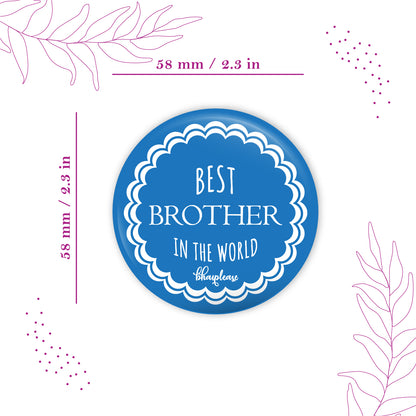 World's Best Brother Round Fridge Magnet