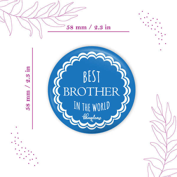 World's Best Brother Round Fridge Magnet