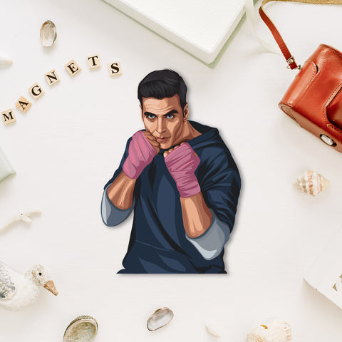 Akshay Kumar Wooden Fridge Magnet