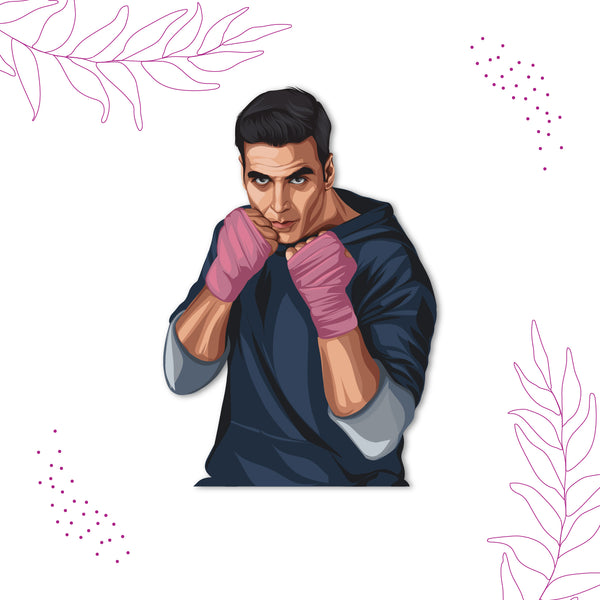 Akshay Kumar Wooden Fridge Magnet