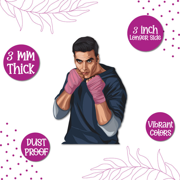 Akshay Kumar Wooden Fridge Magnet