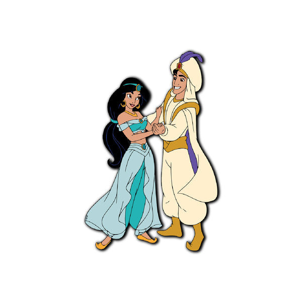 Aladdin & Jasmine Wooden Fridge Magnet