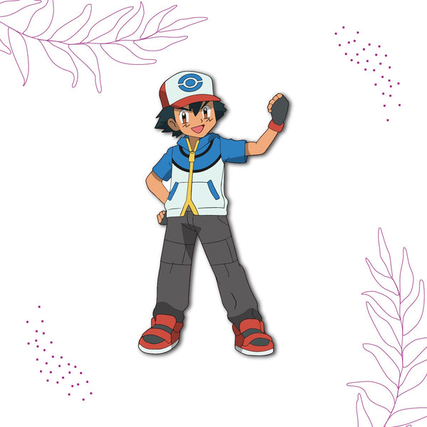 Ash ketchum Wooden Fridge Magnet