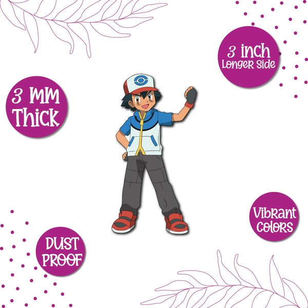 Ash ketchum Wooden Fridge Magnet
