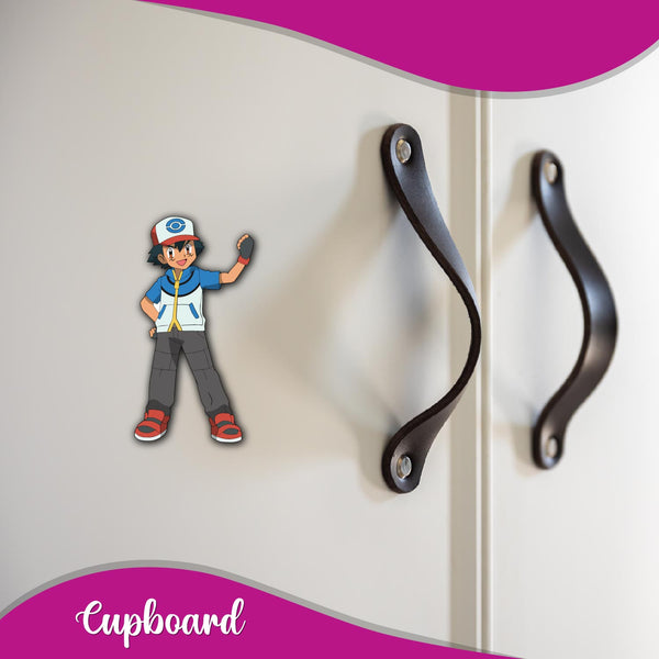 Ash ketchum Wooden Fridge Magnet