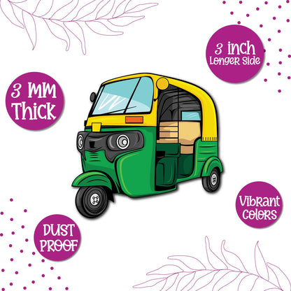 Colorful auto magnet for kitchen decor.