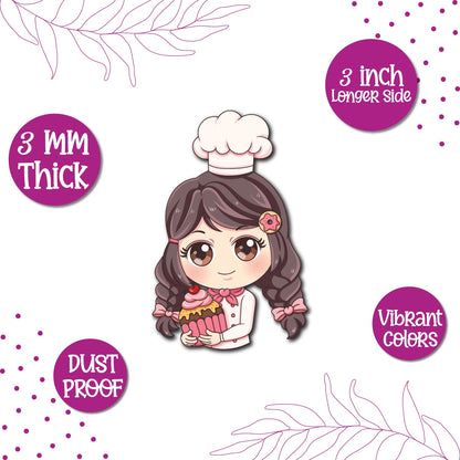 Decorative baker magnet for your home