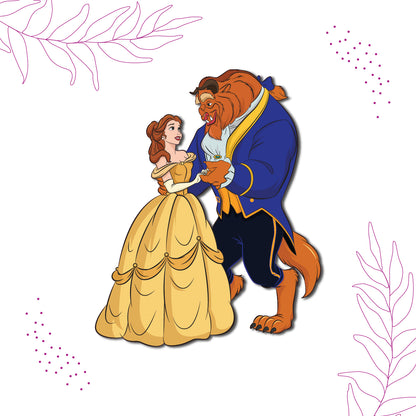 Beauty and beast fridge magnet 